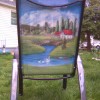 Painted Patio Sling Chair back