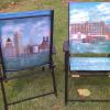 Folding painted lawn chairs